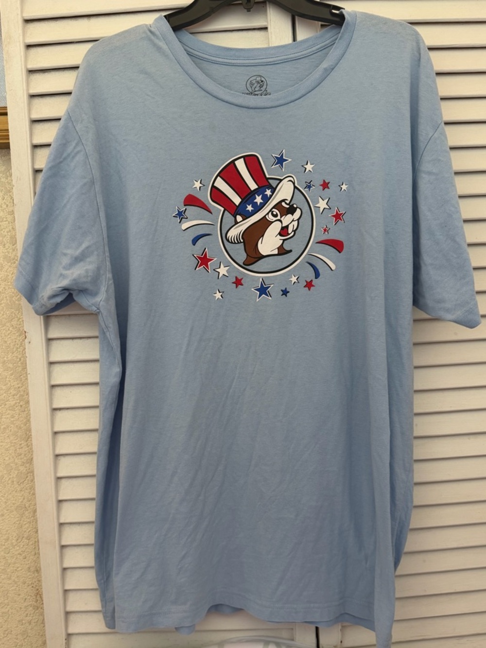 BUC-EES Light Blue Short Sleeve Tee - Patriotic Mascot Design